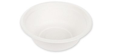 Coupelle en canne à sucre, rond, 500 ml, blanc