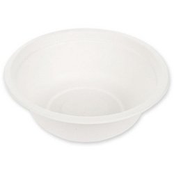 Kom van suikerriet, rond, 500 ml, wit