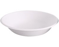 Coupelle en canne à sucre, rond, 400 ml, blanc
