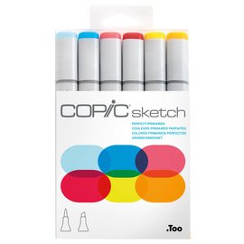 Sketch marker - kit van 6 'Perfect Primaries'