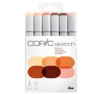 Marqueur sketch, kit de 6 'Skin tones'