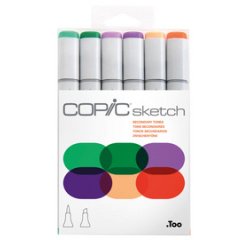 Sketch marker - kit van 6 'Secondary Tones'