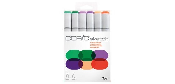 Sketch marker - kit van 6 'Secondary Tones'