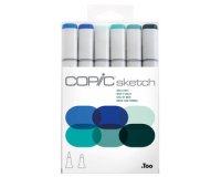 Marqueur sketch, kit de 6 'Sea & Sky'