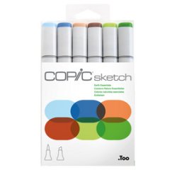 Marqueur sketch, kit de 6 'Earth Essentials'