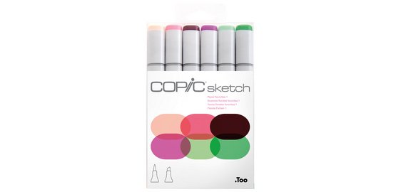 Marqueur sketch, kit de 6 'Floral Favorites 1'