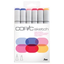 Sketch marker - kit van 6 'Floral Favorites 2'