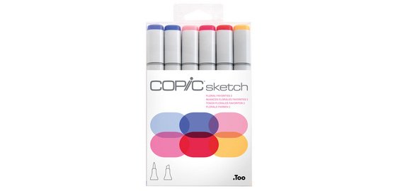 Marqueur sketch, kit de 6 'Floral Favorites 2'