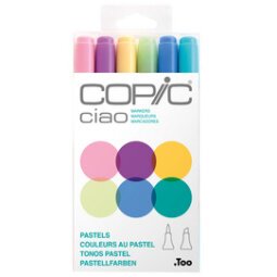 Marker Ciao - kit van 6 pastelkleuren