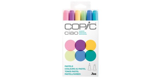 Marqueur ciao, kit de 6 'Pastels'