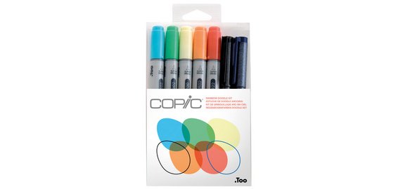 Marqueur ciao, kit de 7 'Doodle Kit Rainbow'