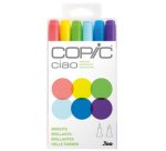 Marqueur ciao, kit de 6 'Brights'