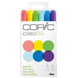 Marqueur ciao, kit de 6 'Brights'