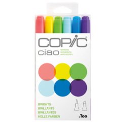 Marqueur ciao, kit de 6 'Brights'