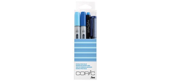 Marqueur ciao, kit de 4 'Doodle Pack Blue'