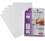 Cartes de visite Saint Louis, 82 x 128 mm, blanc