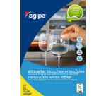 Etiquette universelle, 22 x 16 mm, enlevable, blanc