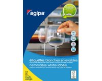 Universele etiketten, 22 x 16 mm, verwijderbaar, wit