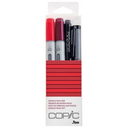 Marqueur ciao, kit de 4 'Doodle Pack Red'