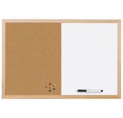 Tableau mixte, cadre en bois, (L)600 x (H)400 mm