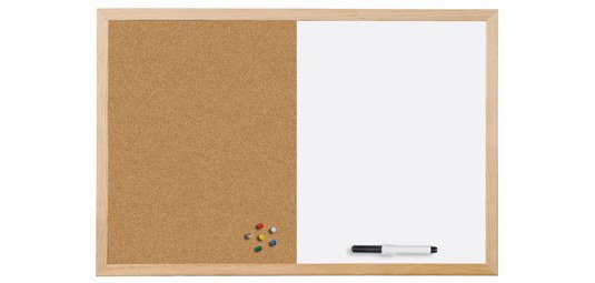 Tableau mixte, cadre en bois, (L)400 x (H)300 mm