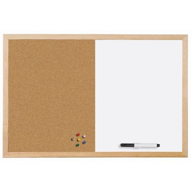 Tableau mixte, cadre en bois, (L)400 x (H)300 mm