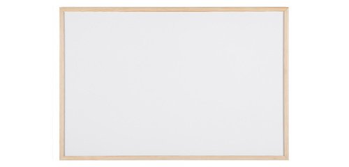 Tableau blanc, cadre en bois, (L)900 x (H)600 mm