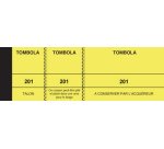 Bloc 'Tombola', 50 x 150 mm, jaune canari