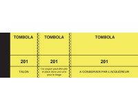 Bloc 'Tombola', 50 x 150 mm, jaune canari