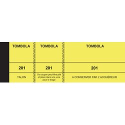 Bloc 'Tombola', 50 x 150 mm, jaune canari