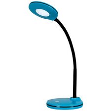 Lampe LED Splash avec variateur. Dim. Tête D 10,5 cm, bras flexible H 32 cm, socle D 13 cm