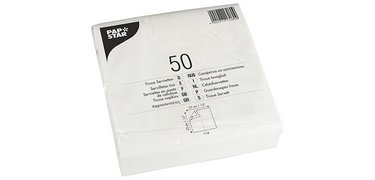 Serviette, 330 x 330 mm, 2-lagig, weiß