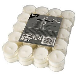 Tealight candles, diameter: 38 mm, white