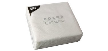 Serviette, 330 x 330 mm, 1 couche, blanc