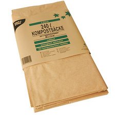 Composteerbare zakken, 240 liter, bruin