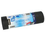 Sac poubelle LDPE, à lien coulissant, 120 L, noir