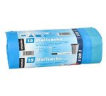 Sac poubelle LDPE, à lien coulissant, 120 L, bleu