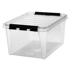 SmartStore Opbergbox CLASSIC 31, 32 liter, transparant/zwart
