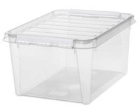 SmartStore Boîte de rangement CLASSIC 31 L, clips: blanc