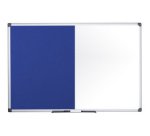 Tableau mixte, tableau blanc / feutre, bleu
