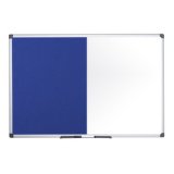 Tableau mixte, tableau blanc / feutre, bleu