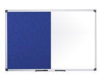 Tableau mixte, tableau blanc / feutre, bleu