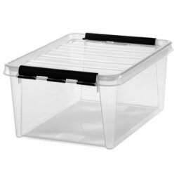 SmartStore Opbergbox CLASSIC 15, 14 liter, transparant/zwart