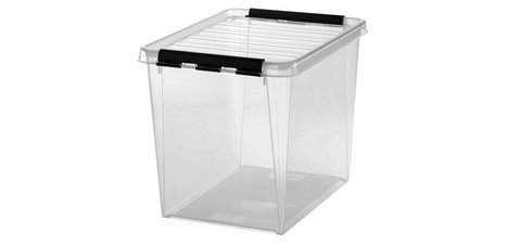 SmartStore Boîte de rangement CLASSIC 25 L, clips: noir