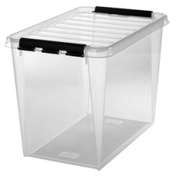 SmartStore Boîte de rangement CLASSIC 66 L, clips: noir