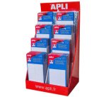 Etiquettes blanches assorties, en présentoir de 160