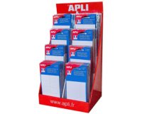 Etiquettes blanches assorties, en présentoir de 160