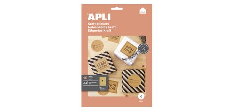 Etiquette en papier kraft, 210 x 297 mm, kraft brun