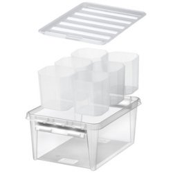 SmartStore Boîte de rangement CLASSIC 14 L + inserts, blanc