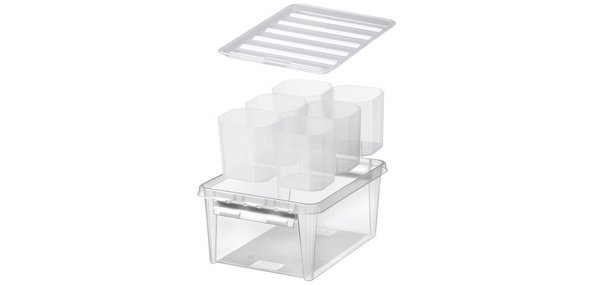 SmartStore Boîte de rangement CLASSIC 14 L + inserts, blanc